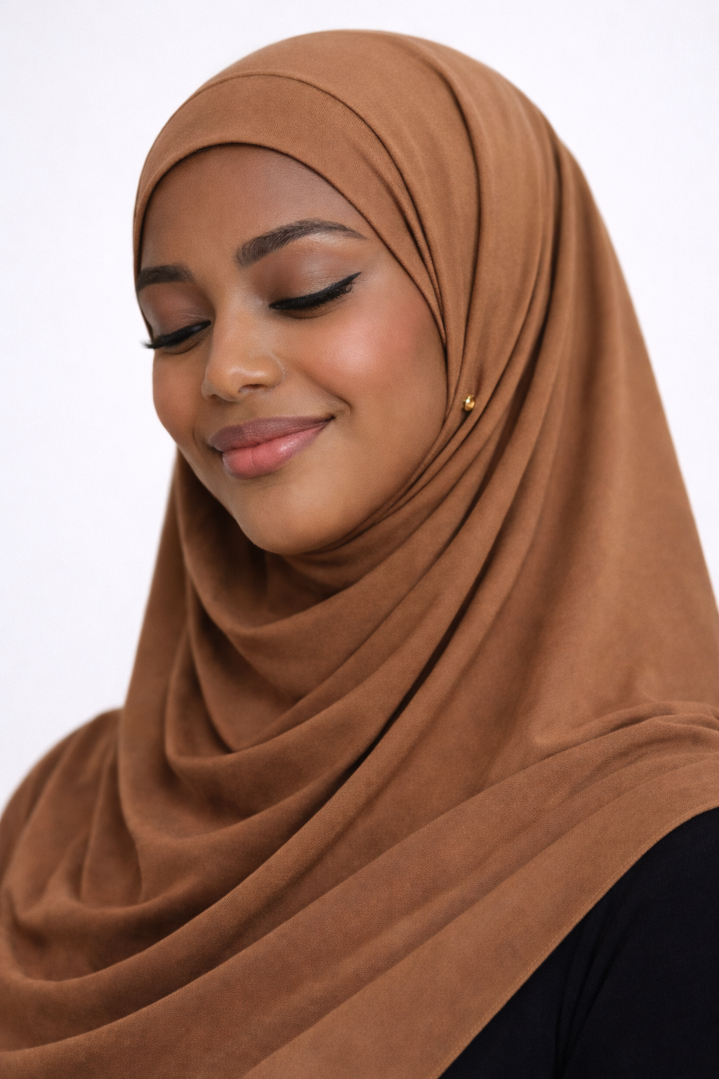 Bamboo Jersey Hijab – Caramel