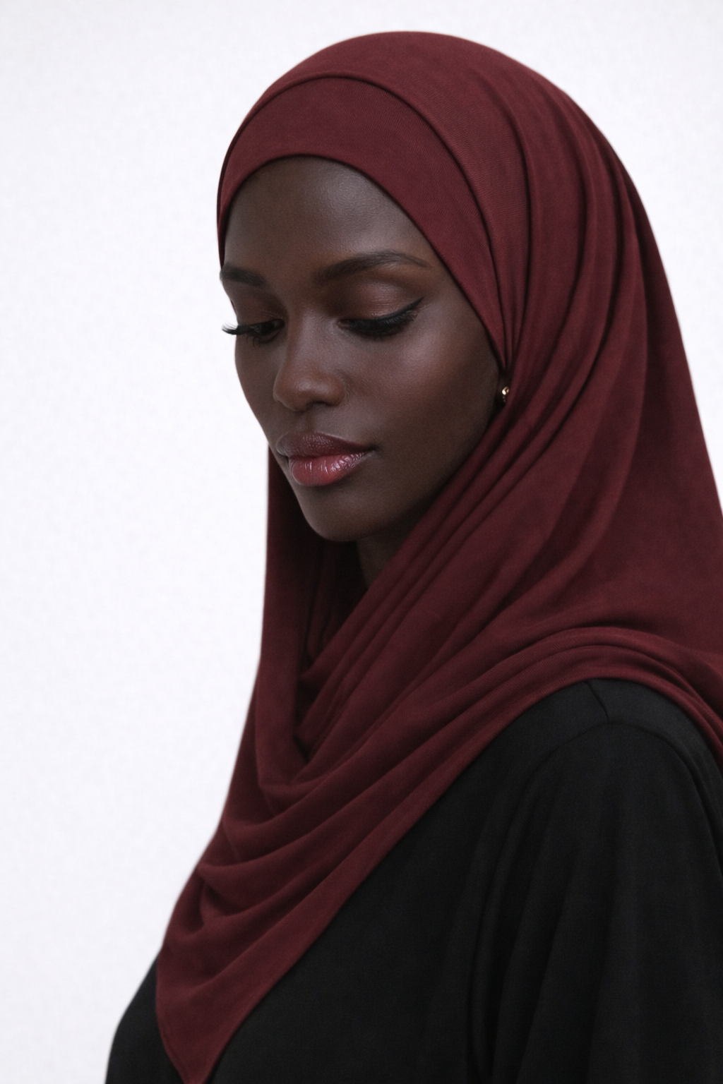 Premium Chiffon Hijab – Deep Coffee