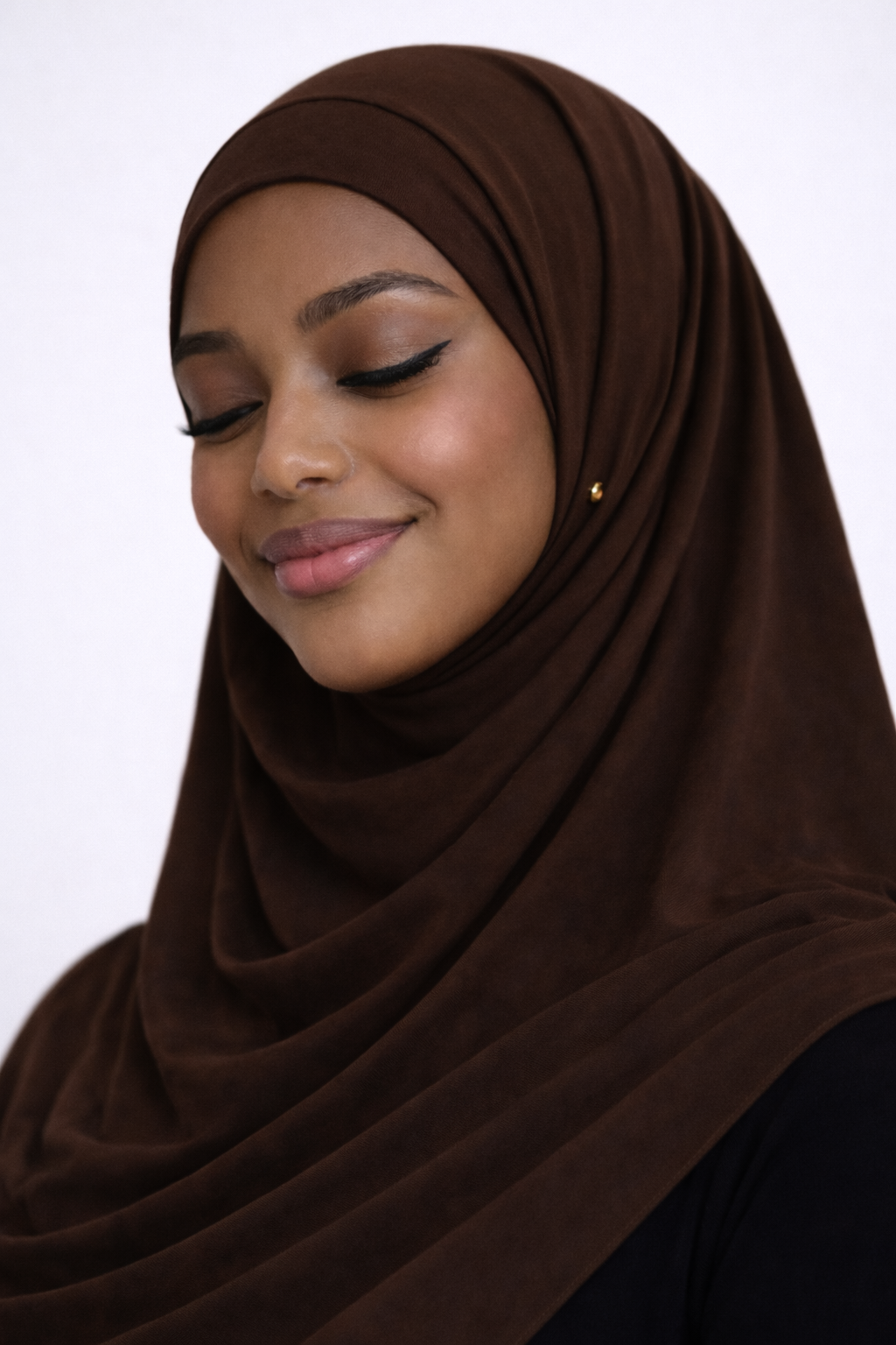 Bamboo Jersey Hijab – Coffee