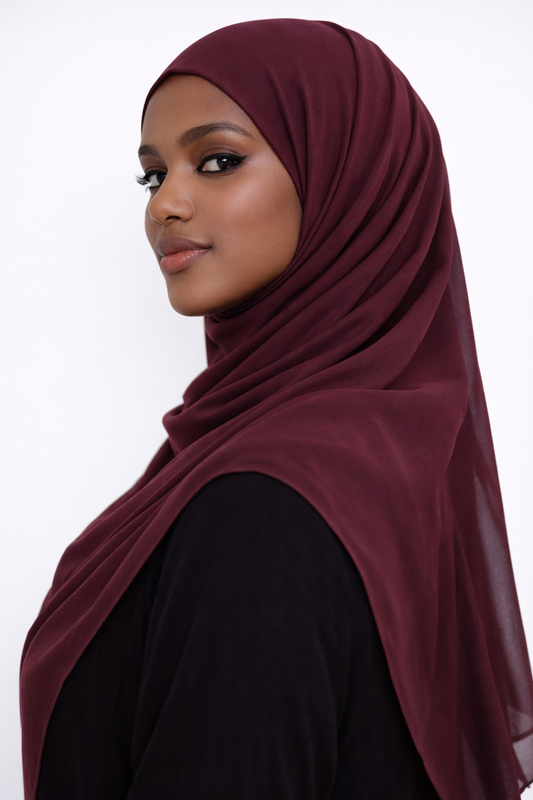 Essential Chiffon Hijab – Burgundy