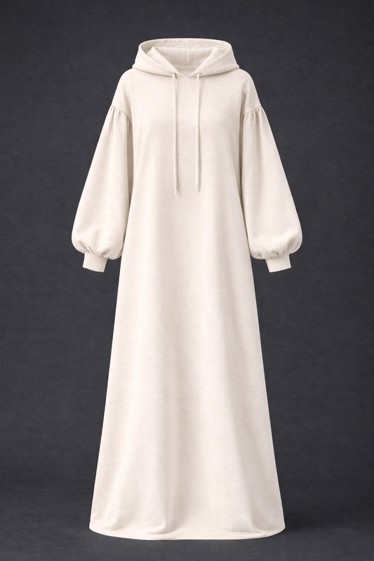 Nomad Hooded Abaya – Pearl