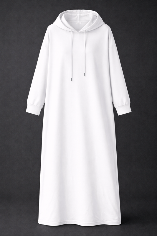 Nomad Hooded Abaya – White
