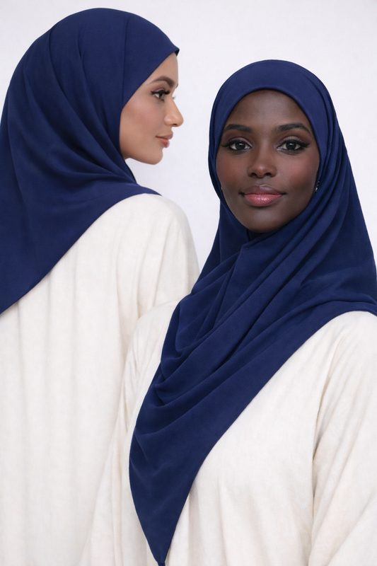 Premium Chiffon Hijab – Denim