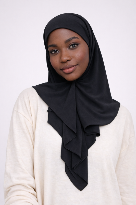 Premium Chiffon Hijab – Onyx