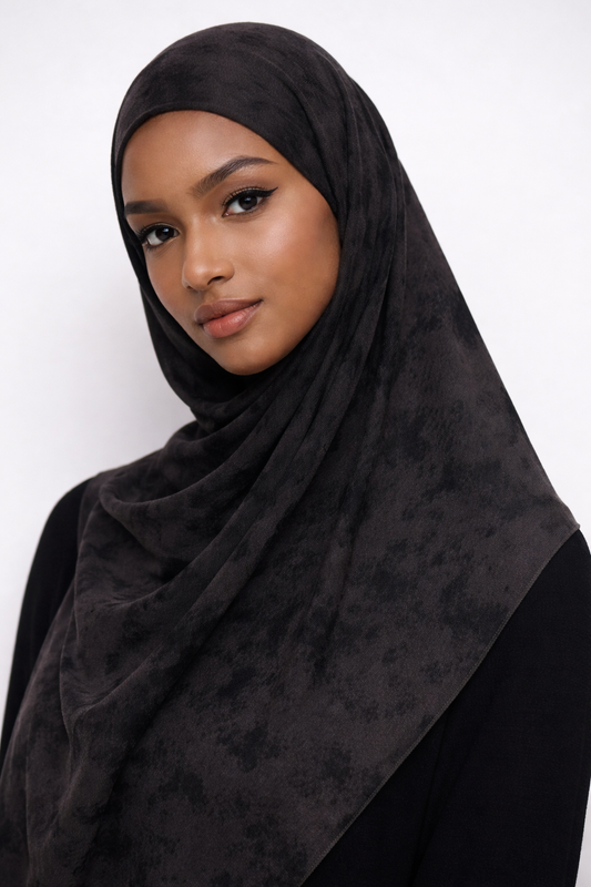 Printed Modal Hijab — Onyx Veil